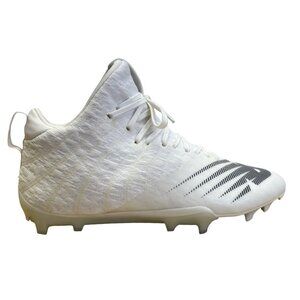 New Balance Men’s White Athletic Cleats with Gray Accents
